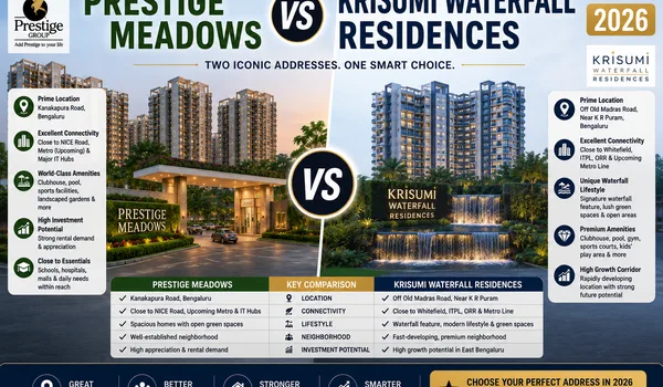 Prestige Meadows vs Krisumi Waterfall Residences 2026